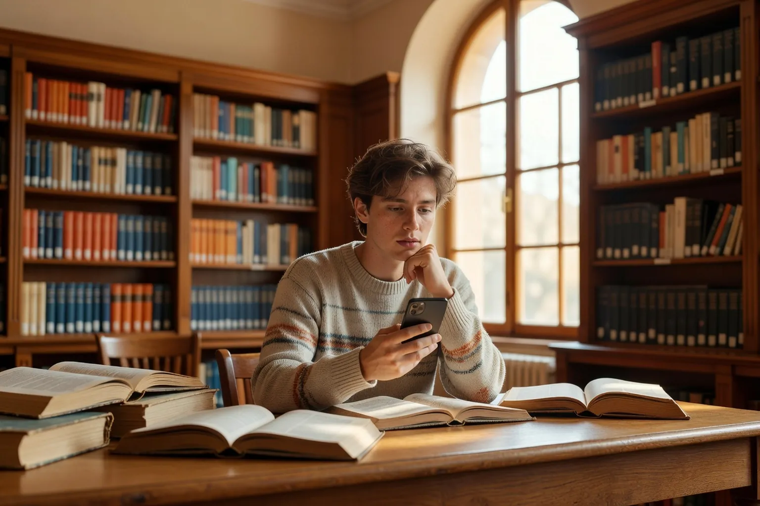 Étudiant·e comparant des applications de rencontre — seconde vue