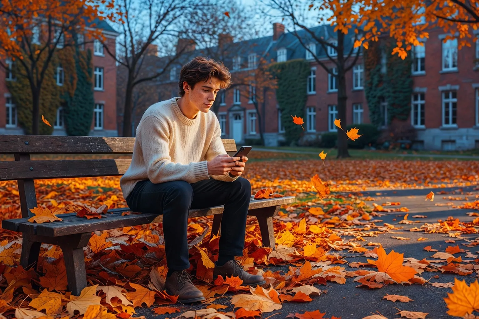 Étudiant·e consultant une application de rencontre — première vue