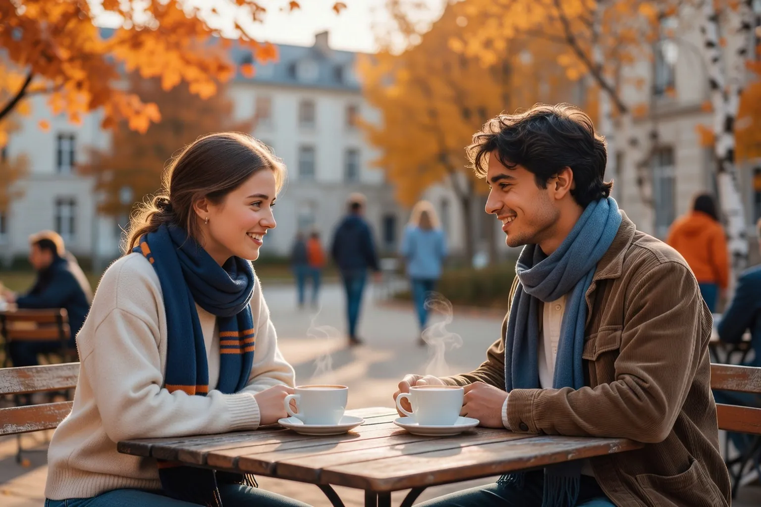 Étudiant·e consultant une application de rencontre — seconde vue