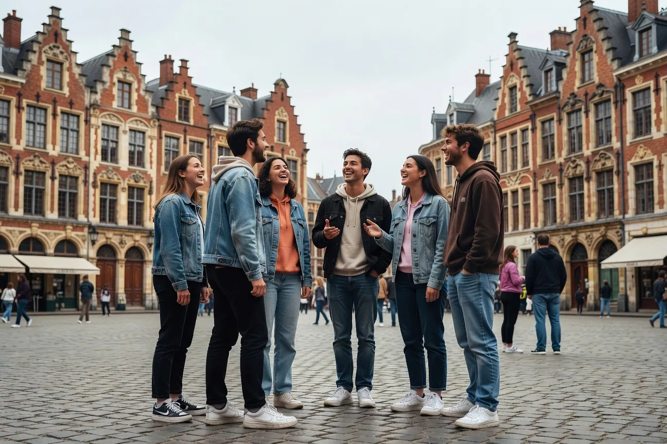 Étudiants dans le Vieux-Lille en 2026