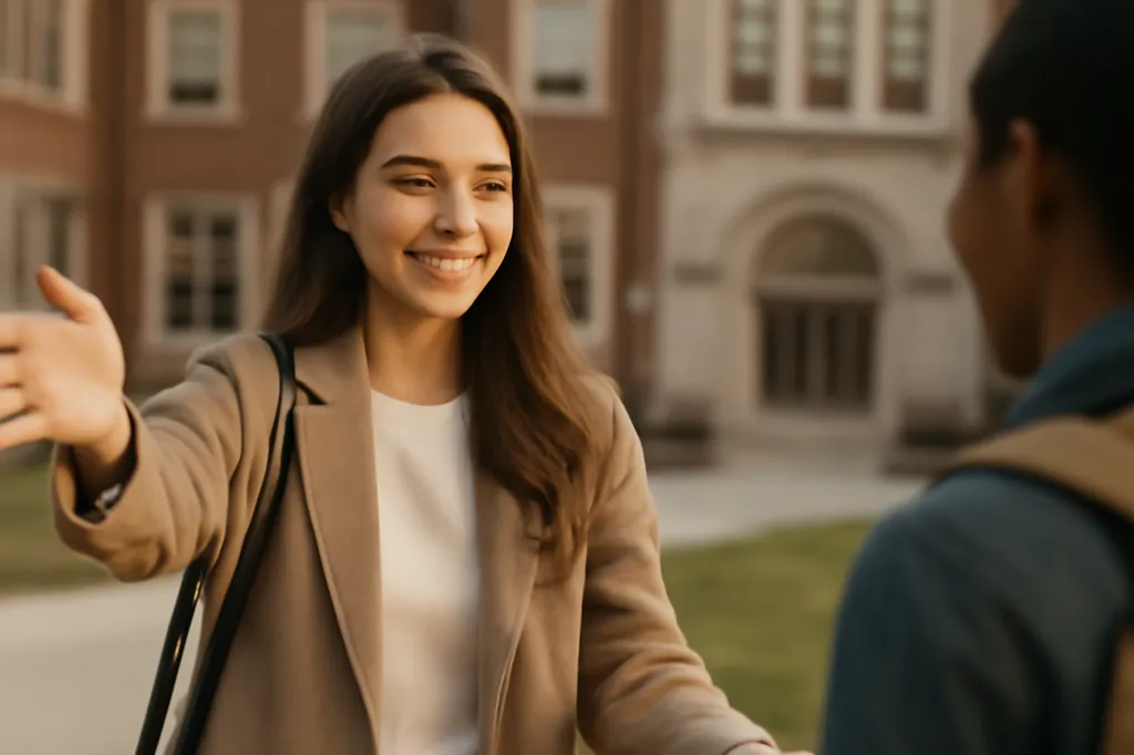 Étudiants français et internationaux réunis grâce au Buddy System sur un campus